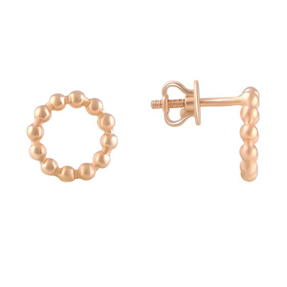 Gold earrings without stones