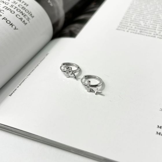 Silver Earrings with Fianites