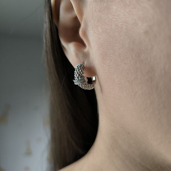 Silver Earrings with Fianites