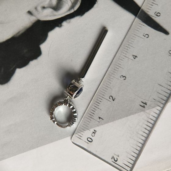 Срібні сережки з сапфіром nano 1.86ct