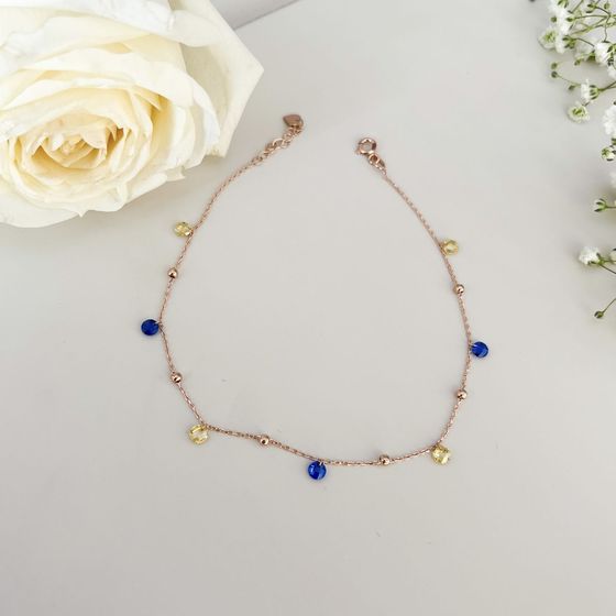 Gold bracelet with 0.42ct fianites