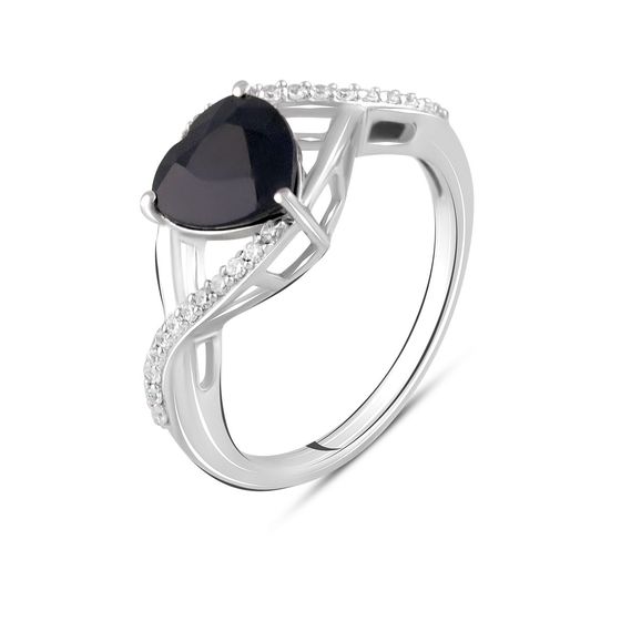 Silver ring with sapphire 1.95ct