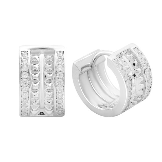 Silver Earrings with Fianites