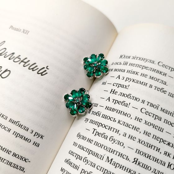 Срібні сережки з агатом 7,806 карата