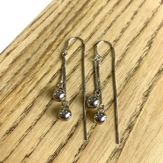 Silver earrings without stones