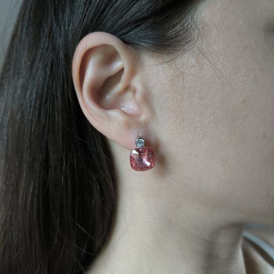 Silver Earrings with Fianites