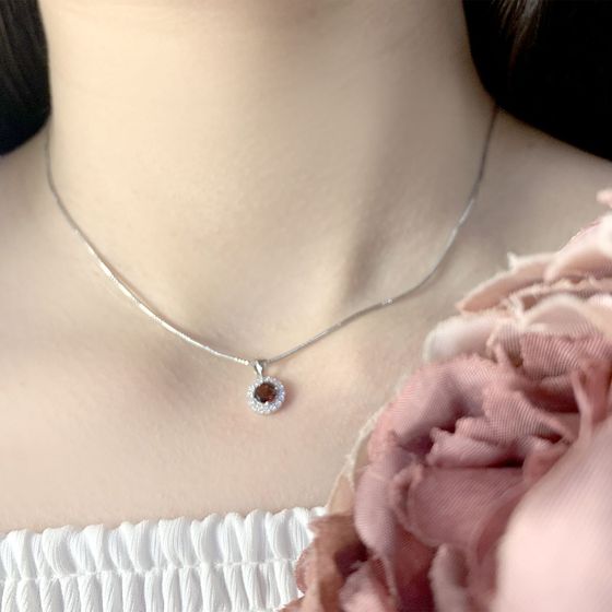 Срібна підвіска з гранатом 0.853ct