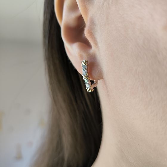 Silver Earrings with Fianites