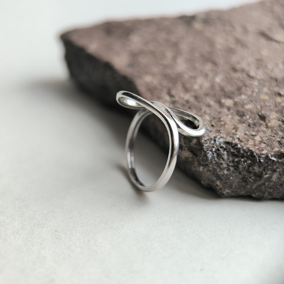 Silver ring without stones