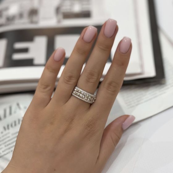 Silver Ring with Fianites