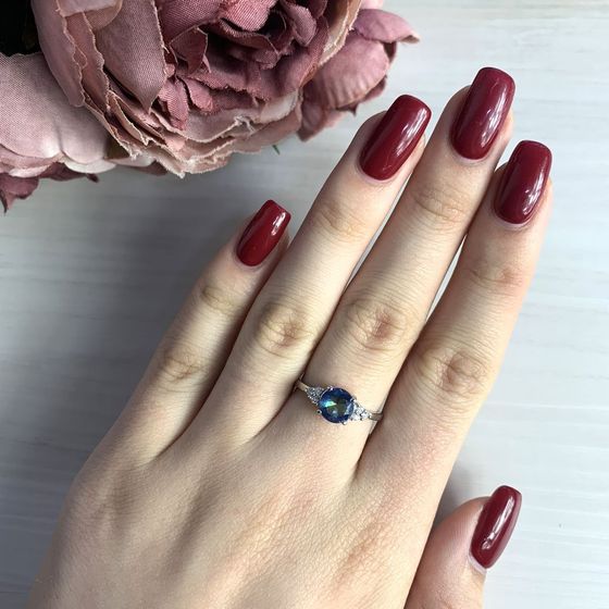 Срібна каблучка з містик топазом 1.257ct
