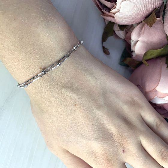 Silver bracelet without stones
