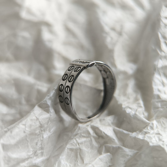Silver ring without stones