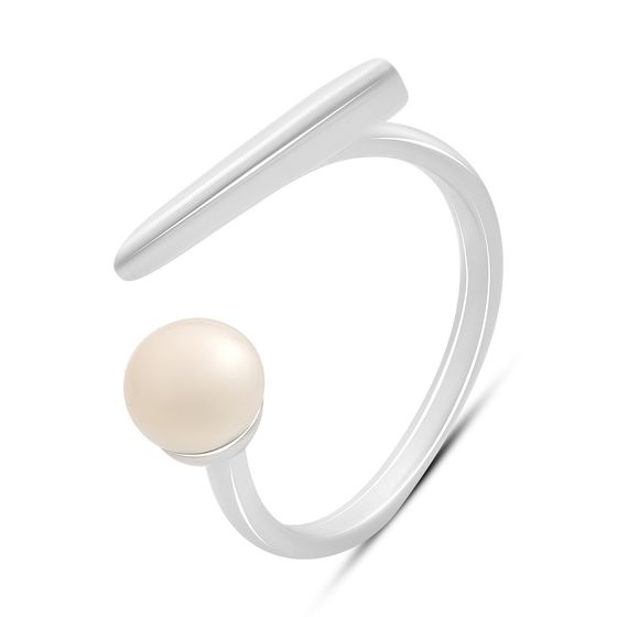 Silver Ring with Pearls