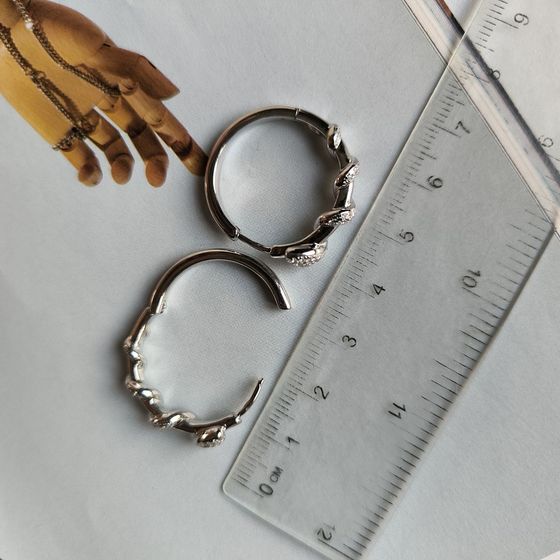 Silver Earrings with Fianites