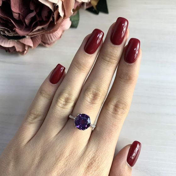 Срібна каблучка з олександритом 5.022ct