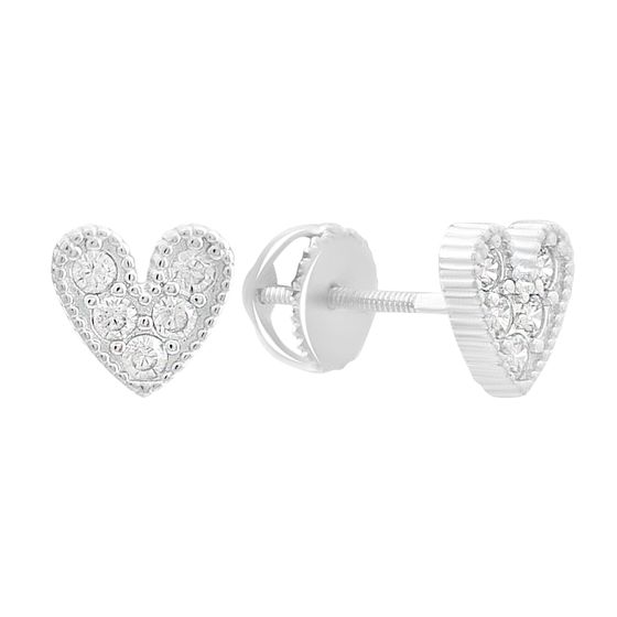 Silver Earrings with Fianites