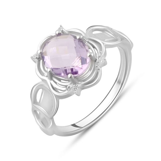 Silver ring with amethyst 2.333ct