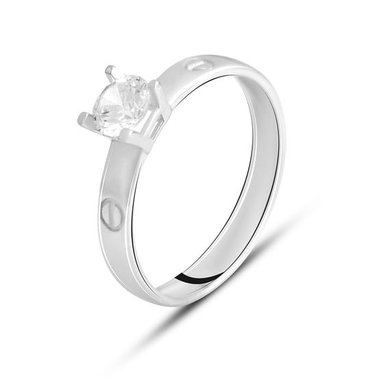 Gold ring with 0.2ct phianites