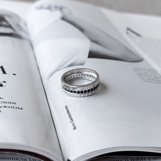 Silver Ring with Fianites