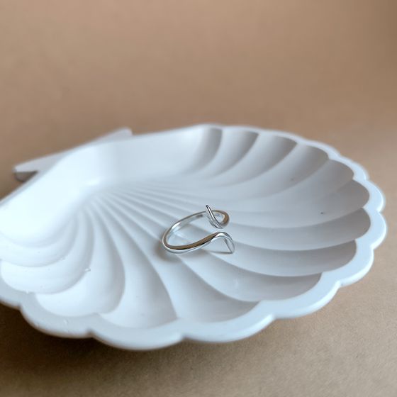 Silver ring without stones