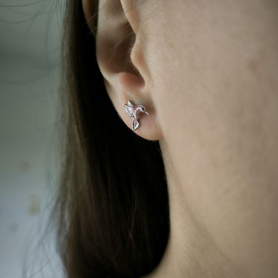 Silver earrings with yemallu