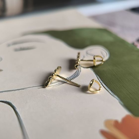 Silver earrings without stones