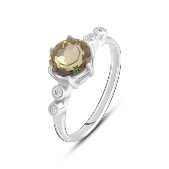Silver ring with mystic topaz 1.85ct