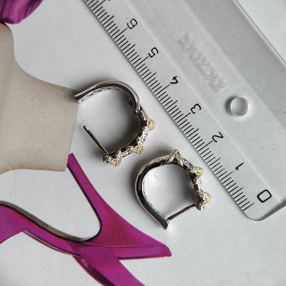Silver Earrings with Fianites