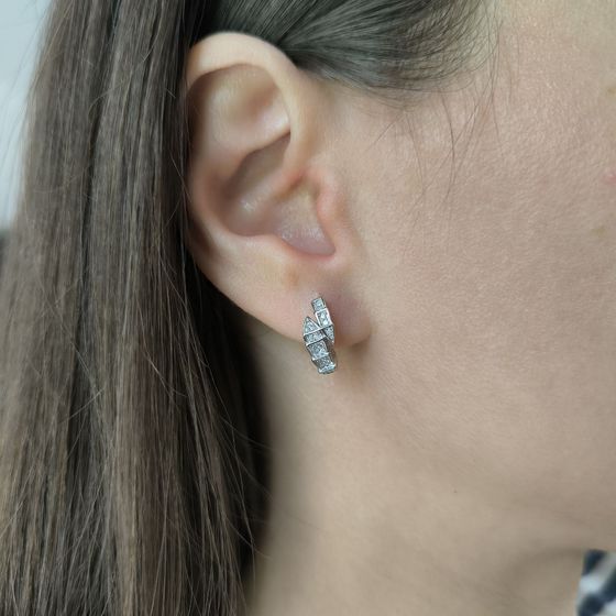 Серебряные серьги с фианитами