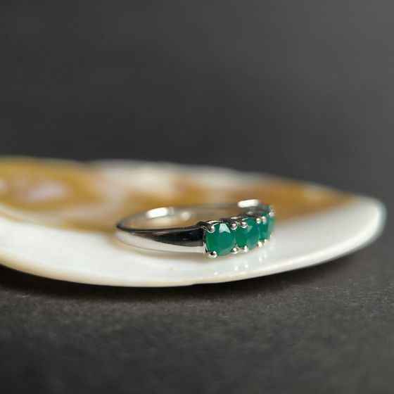 Silver ring with agate 1.1ct