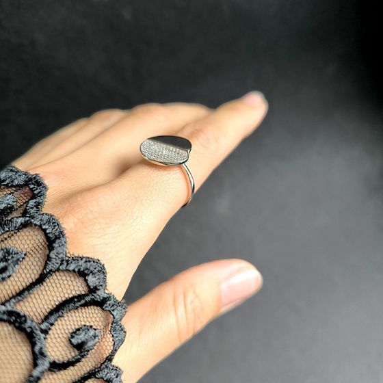 Silver Ring with Fianites