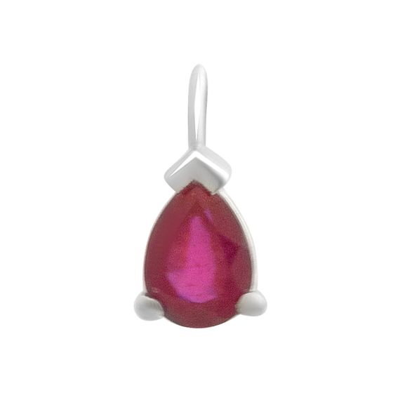 Срібна підвіска з рубіном 0.95ct