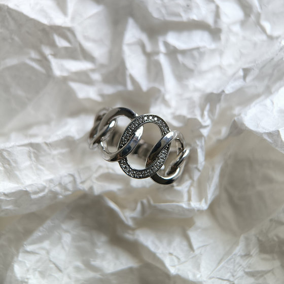 Silver Ring with Fianites