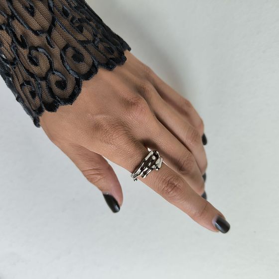 Silver ring without stones