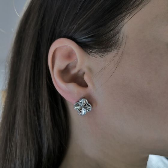 Silver earrings without stones