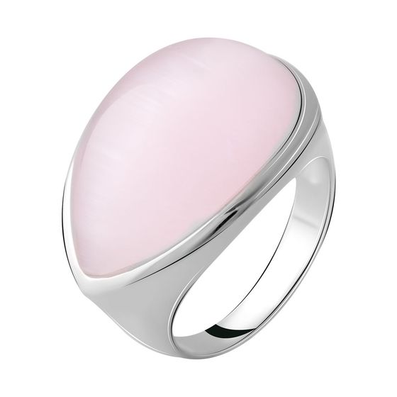 Silver ring with a 16.65-carat cat's eye