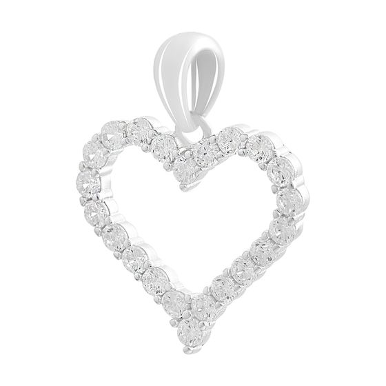 Silver pendant with cubic zirconia