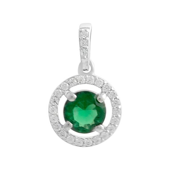 Срібна підвіска з смарагдом nano 0.9ct