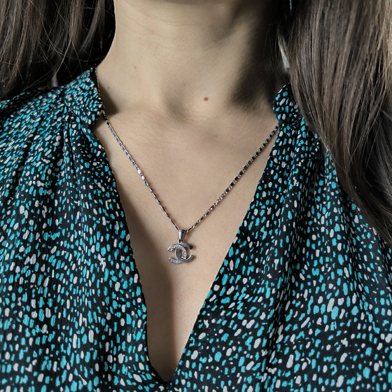Серебряная подвеска с фианитами 0.12ct
