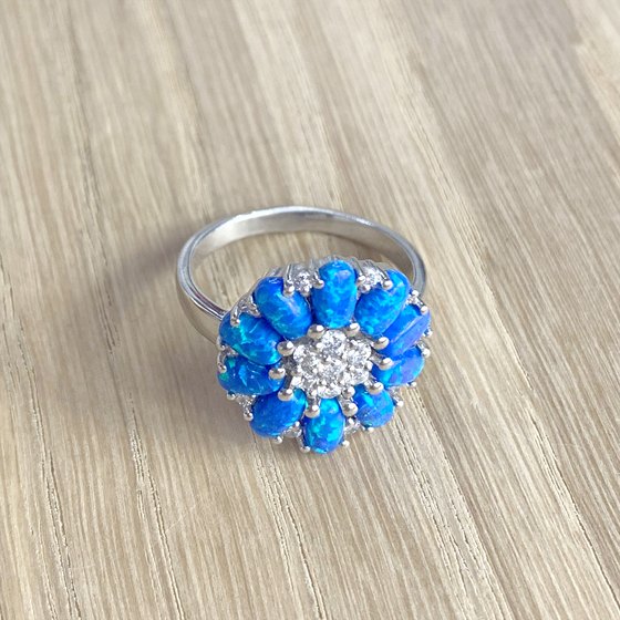 Срібна каблучка з опалом 1.523ct