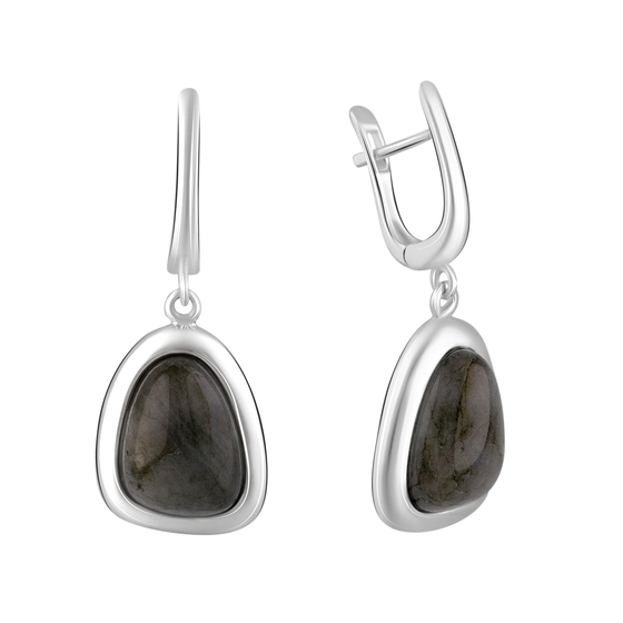 Sterling silver earrings with 11.207ct