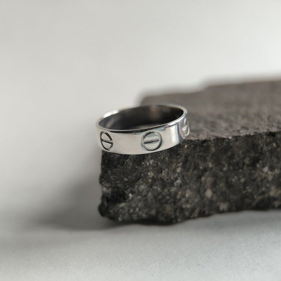 Silver ring without stones