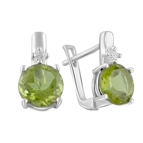 Silver earrings with 3.728 ct of sultanium