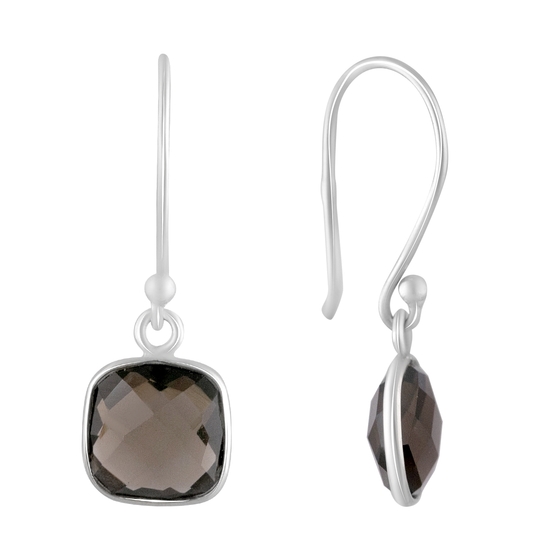 Silver earrings with rauchtopaz (smoky quartz) 5.32ct