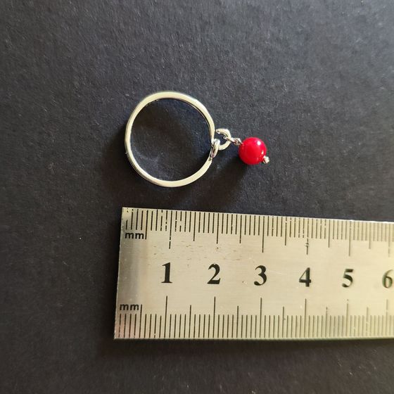 Silver ring with coral