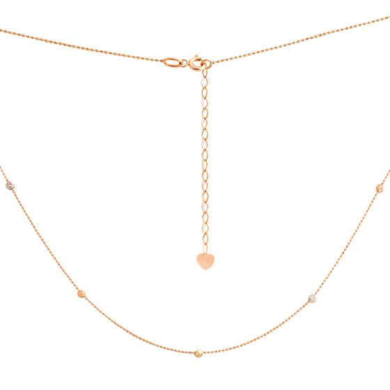 A gold necklace without stones