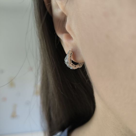 Серебряные серьги с фианитами