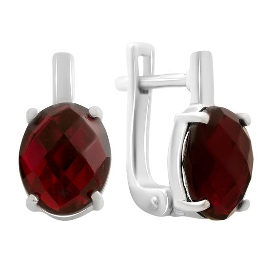 Silver earrings with nano garnet 4.45ct