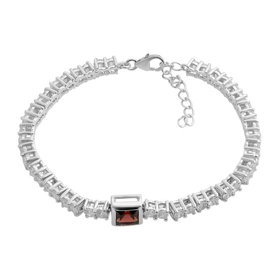 Silver bracelet with garnet 10.017ct